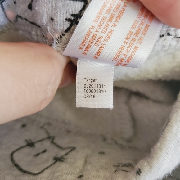 BK02 * Cat & Jack Girls Kitty Print Sweatpants Gray Size L (10/12) - Picture 6 of 6